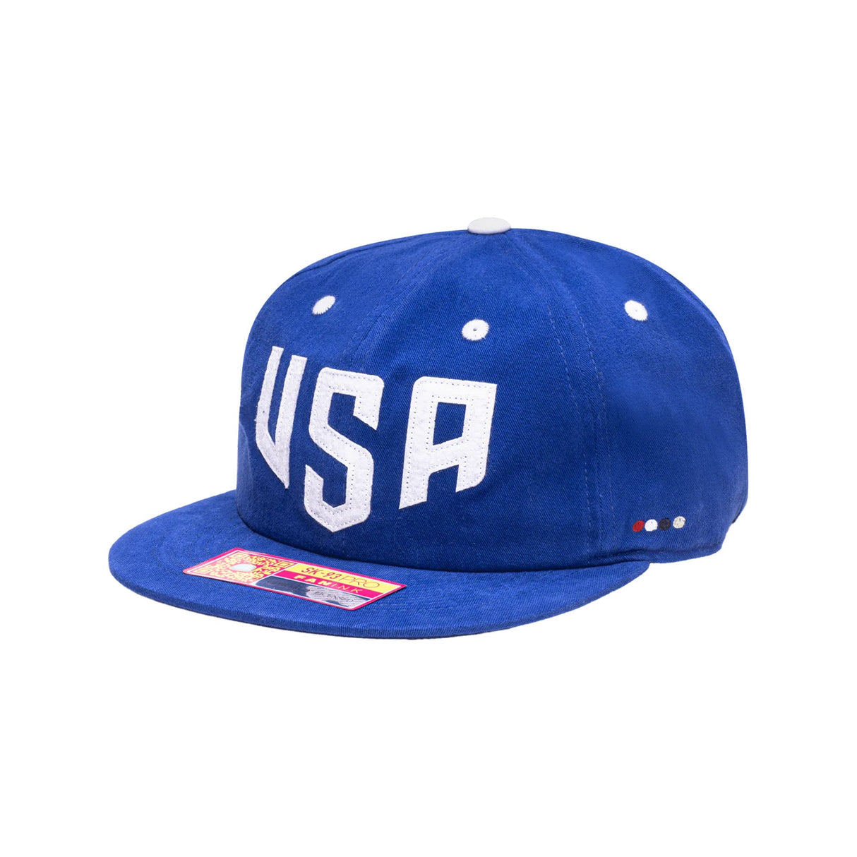 USA Soccer Bold Lettering Blue Snapback Hat - Fan Ink - 150150171902