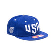 USA Soccer Bold Lettering Blue Snapback Hat - Fan Ink - 150150171902