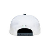 USA Soccer Ol English Home Script White Snapback Hat - Fan Ink - 150150171903
