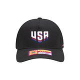 USA Soccer Tri Color Cola Logo Black Snapback Hat - Fan Ink - 150150171901