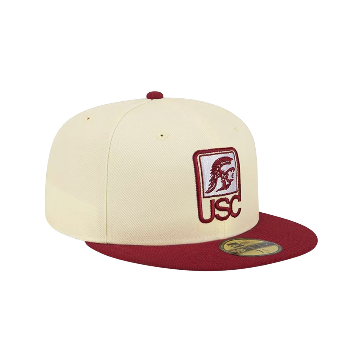 USC Trojans College Vault Cream Burgundy 59FIFTY Fitted Hat - New Era - 230110166901