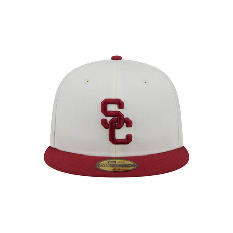 USC Trojans New Era Red Chrome & Cream 59FIFTY Fitted Hat - New Era - 