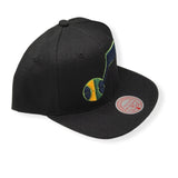 Utah Jazz Black/Green Adjustable Snapback Hat - Mitchell & Ness - 