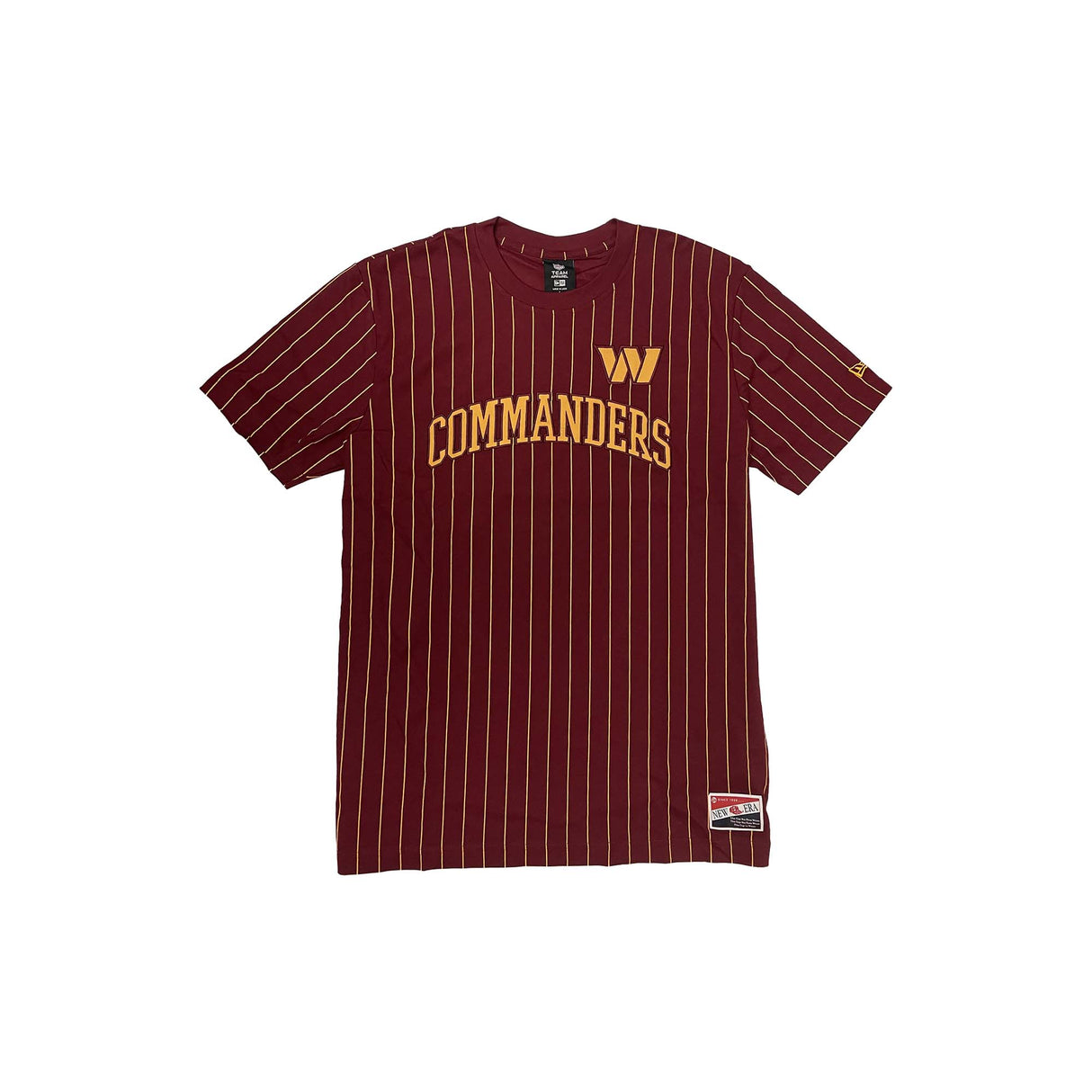 Washington Commanders Burgundy & Gold Pinstripe New Era Throwback T-Shirt - New Era - 