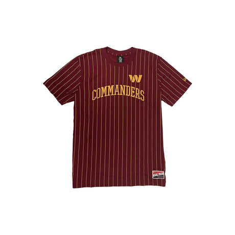 Washington Commanders Burgundy & Gold Pinstripe New Era Throwback T-Shirt - New Era - 