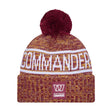 Washington Commanders Burgundy & Gold Pom Knit Beanie - New Era - 238302126