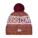 Washington Commanders Burgundy & Gold Pom Knit Beanie - New Era - 238302126