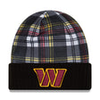 Washington Commanders Statement Red & Yellow Plaid Cuffed Knit Beanie - New Era - 237012603