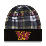 Washington Commanders Statement Red & Yellow Plaid Cuffed Knit Beanie - New Era - 237012603