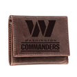 Washington Commanders, Tri - Fold Wallet, Brown, CH, 100% Genuine Leather - EG Collective - 801946070535