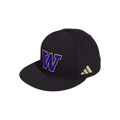 Washington Huskies 206 Black Fitted Hat - Adidas - 10570267501