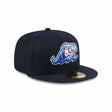 West Michigan Whitecaps Wave Logo Embroidered Navy Fitted Hat - New Era - 