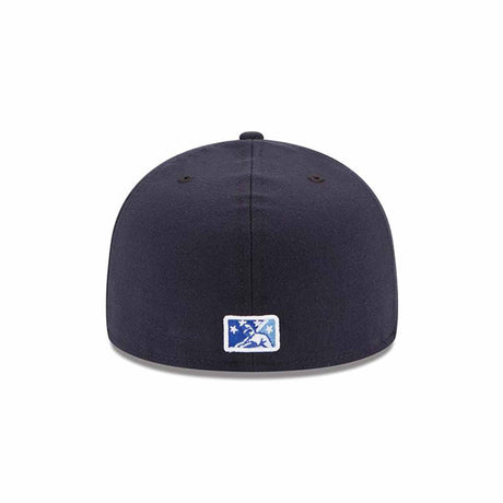 West Michigan Whitecaps Wave Logo Embroidered Navy Fitted Hat - New Era - 