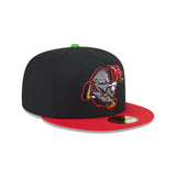 Winston-Salem Dash Theme Night Black & Red 59FIFTY Fitted Hat - New Era - 2346429401