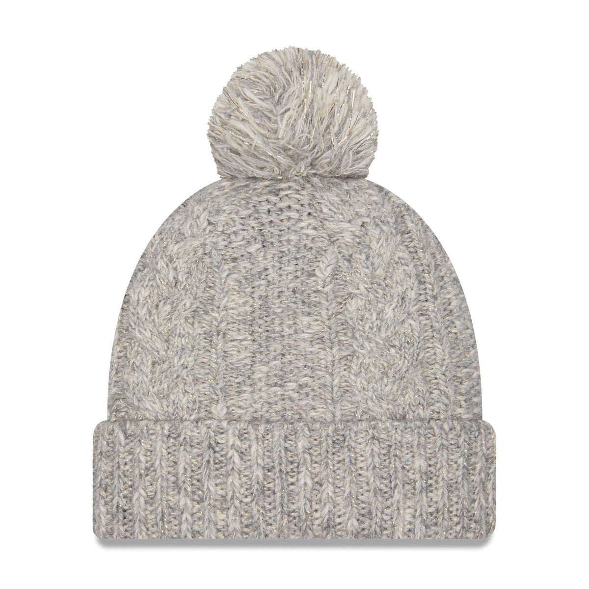 Women's Dallas Cowboys Gray Shimmer Pom Knit Beanie - New Era - 237002112