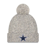 Women's Dallas Cowboys Gray Shimmer Pom Knit Beanie - New Era - 237002112