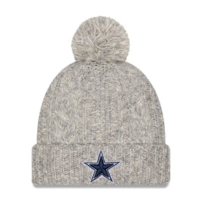 Women's Dallas Cowboys Gray Shimmer Pom Knit Beanie - New Era - 237002112