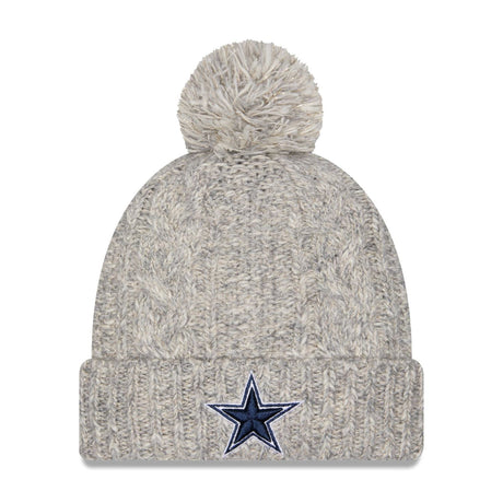 Women's Dallas Cowboys Gray Shimmer Pom Knit Beanie - New Era - 237002112