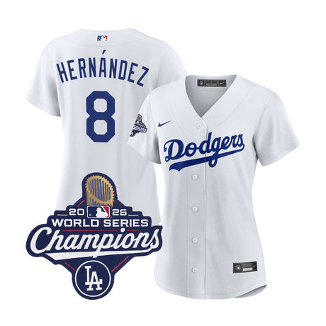 Women's Los Angeles Dodgers Enrique Hernández 2025 World Series Champions White Nike® Replica Jersey - Nike - 312209411201