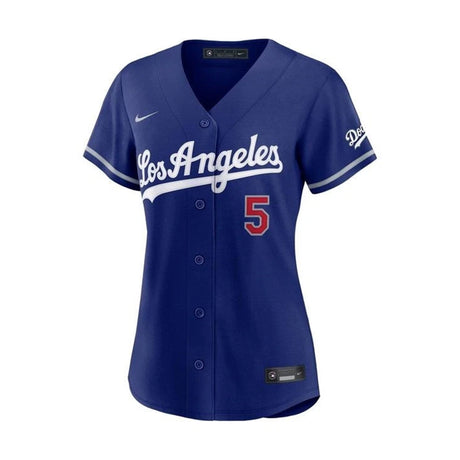 Women's Los Angeles Dodgers Freddie Freeman 5 Royal Blue Nike Stadium Jersey - Nike - 235907411201