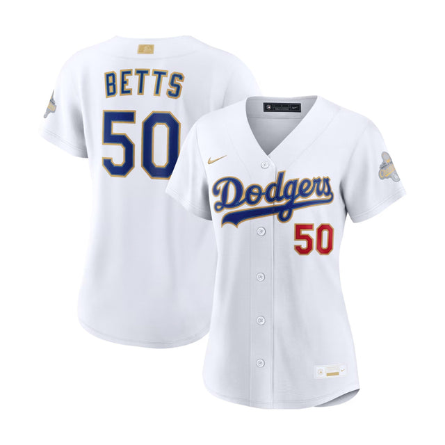 Women's Los Angeles Dodgers Mookie Betts 2026 Gold Collection White Limited Jersey - Nike - 