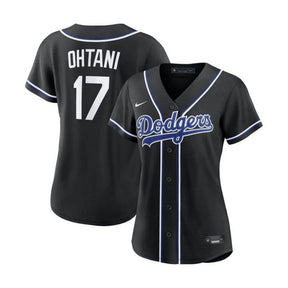 Women's Los Angeles Dodgers Shohei Ohtani Black Limited Player Jersey - Nike - 235907411108