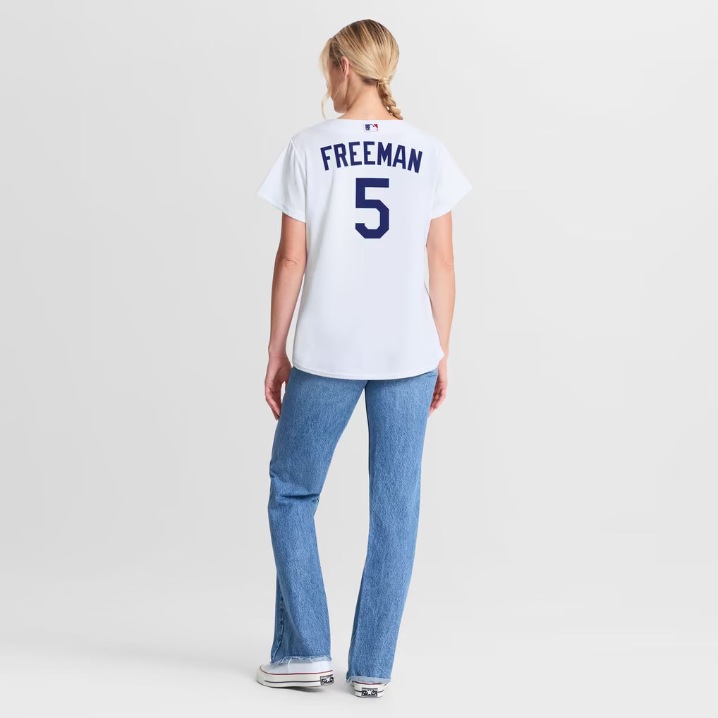 Women's Los Angeles Dodgers Freddie Freeman White Player Replica Jersey