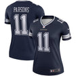 Women’s Dallas Cowboys Micah Parsons navy game jersey featuring player name and number on the back. Perfect for fans.