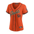 Women's San Francisco Giants Jung Hoo Lee 51 Nike® Alternate Orange Limited Jersey - Nike - 235906413117