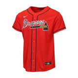 Youth Atlanta Braves Ronald Acuña Jr. Red Alternate Replica Player Jersey - Nike - 241402405113