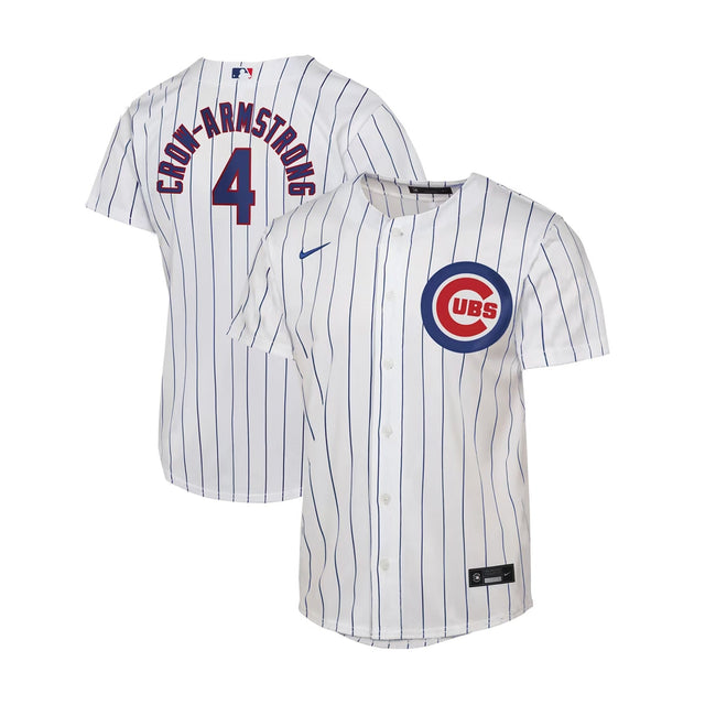 Youth Chicago Cubs Pete Crow-Armstrong White Home Baseline Jersey - Nike - 241402408101