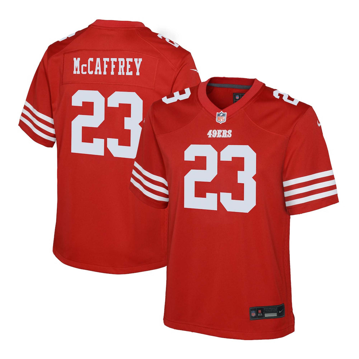 Youth Christian McCaffrey San Francisco 49ers Scarlet Nike Game Jersey - Nike - 241801101301