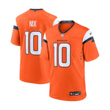 Youth Denver Broncos Bo Nix Orange Game Jersey - Nike - 241801105109