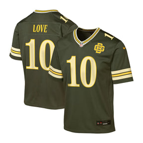 Youth Green Bay Packers Jordan Love 2026 Rivalries Collection Green Game Jersey - Nike - 241801120117