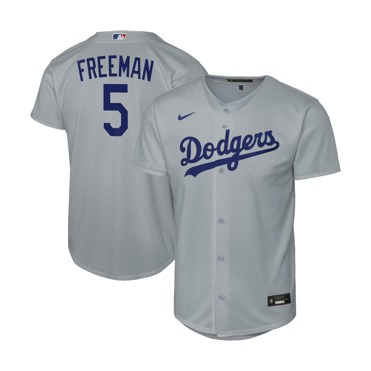 Youth Los Angeles Dodgers Freddie Freeman Gray Home Baseline Jersey - Nike - 241401411221