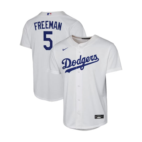 Youth Los Angeles Dodgers Freddie Freeman White Home Baseline Jersey - Nike - 241402411301