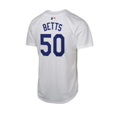 Youth Los Angeles Dodgers Mookie Betts 2024 World Series Participant White Home Player Jersey - Nike - 31210541099