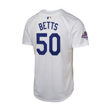 Youth Los Angeles Dodgers Mookie Betts 2024 World Series Participant White Home Player Jersey - Nike - 31210541099