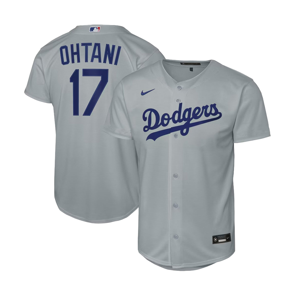 Youth Los Angeles Dodgers Shohei Ohtani Gray Baseline Alternate Jersey - Nike - 241401411109