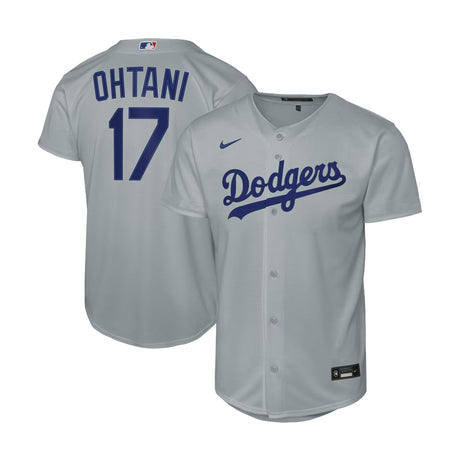 Youth Los Angeles Dodgers Shohei Ohtani Gray Baseline Alternate Jersey - Nike - 241401411109