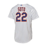 Youth New York Mets Juan Soto White Home Baseline Jersey - Nike - 241401417101