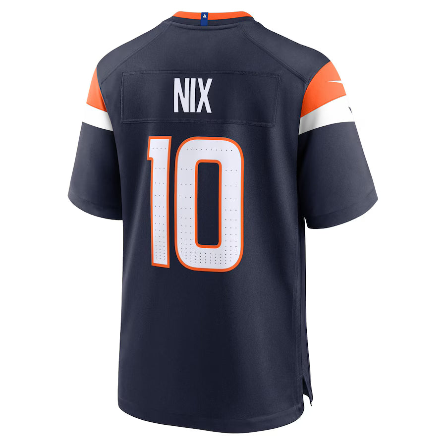 YOUTH Denver Broncos Bo Nix Nike Navy Alternate Game Jersey