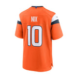 Youth Denver Broncos Bo Nix Orange Game Jersey