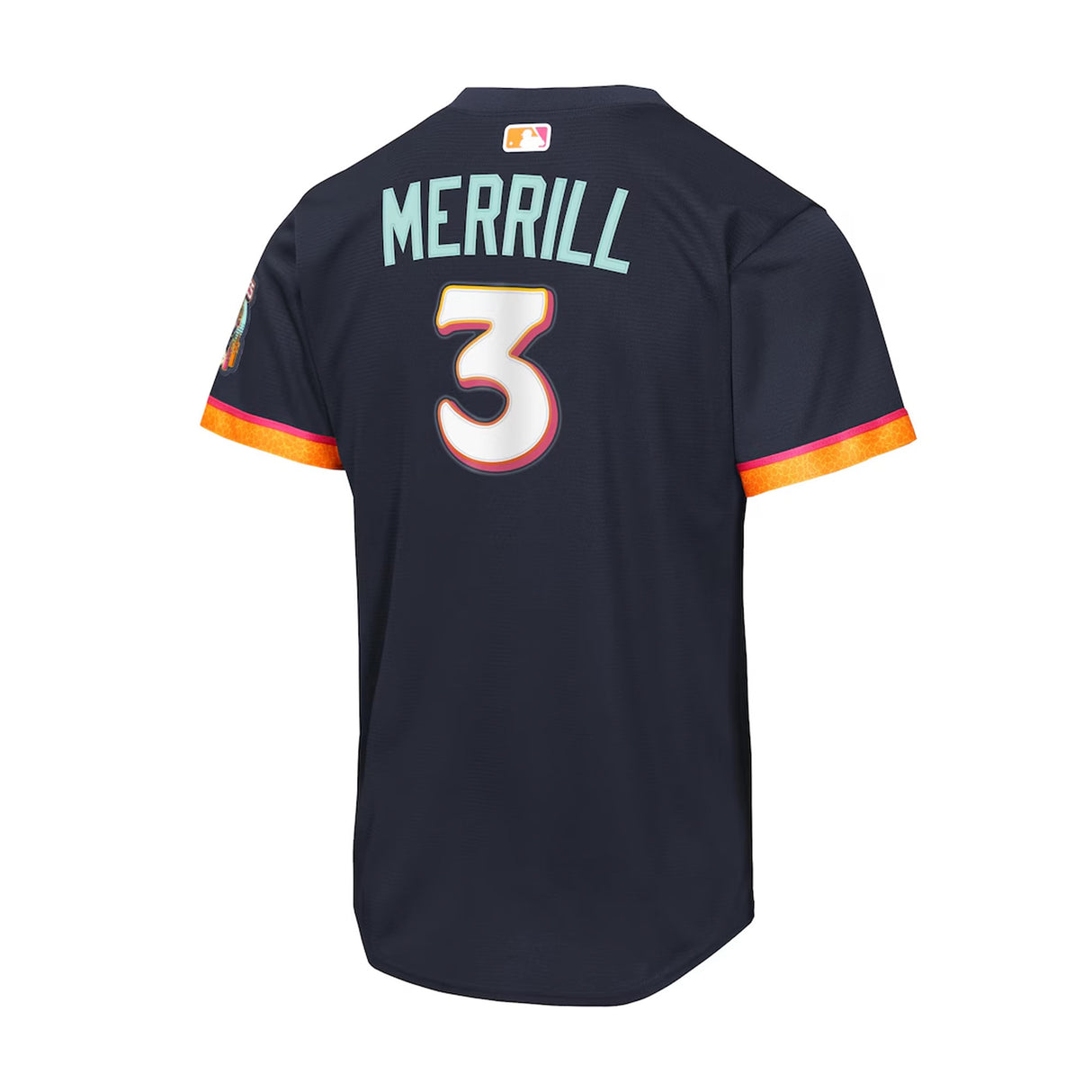Youth San Diego Padres Jackson Merrill 2026 City Connect Obsidian Stadium Jersey