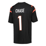 Youth Nike Ja’Marr Chase Cincinnati Bengals Black Game Jersey - Nike - 241801103101
