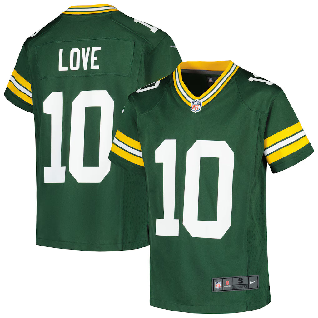 YOUTH Green Bay Packers Jordan Love Nike Game Jersey