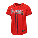 Youth Atlanta Braves Ronald Acuña Jr. Red Alternate Replica Player Jersey