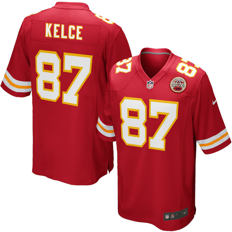 YOUTH Kansas City Chiefs Travis Kelce Red Nike Game Jersey