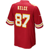 YOUTH Kansas City Chiefs Travis Kelce Red Nike Game Jersey