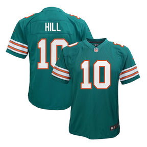 Youth Nike Tyreek Hill Miami Dolphins Aqua Game Jersey - Nike - 241801113113